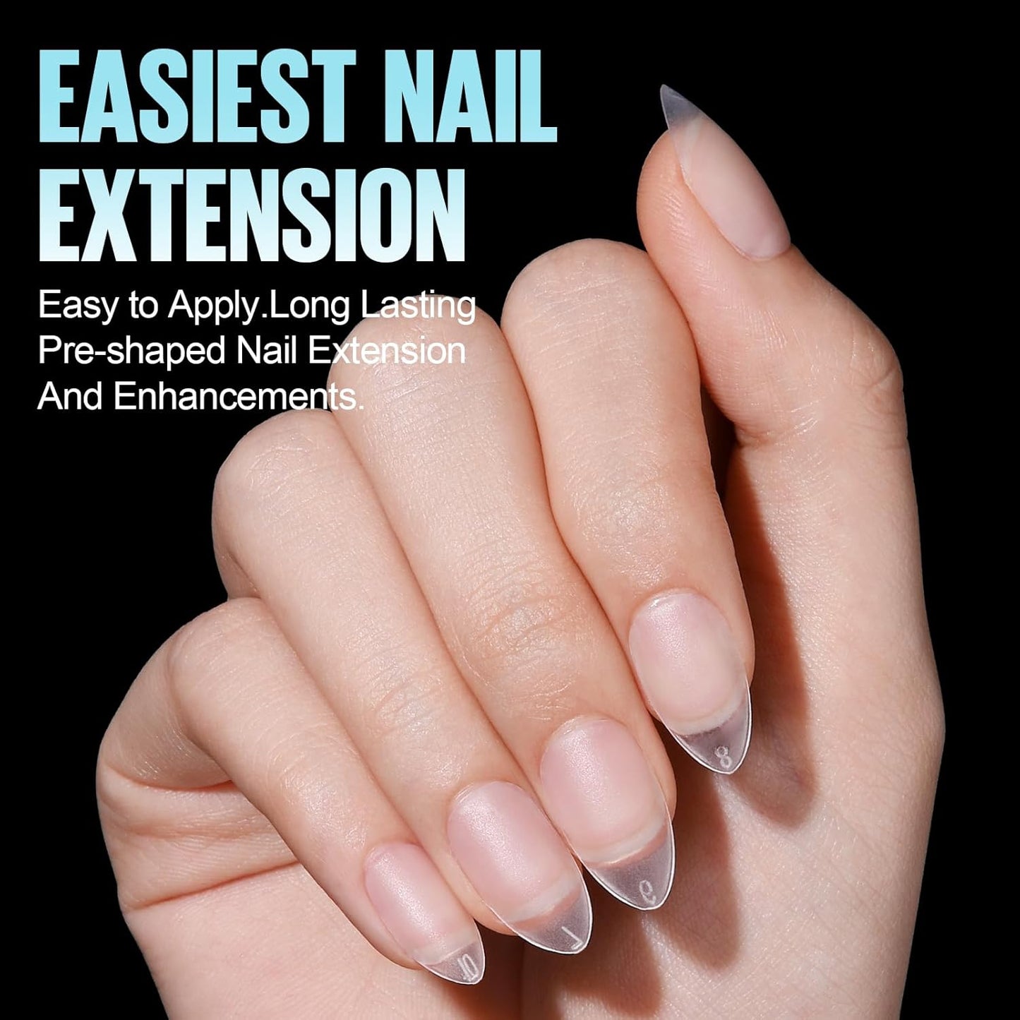 TOMICCA Short Almond Nail Tips, 360Pcs Full Cover Double Sided Matte Gel Nails,15 Sizes Acrylic Short Fake Nails for Nail Extensions Home Diy Salon-Velvo Beauty