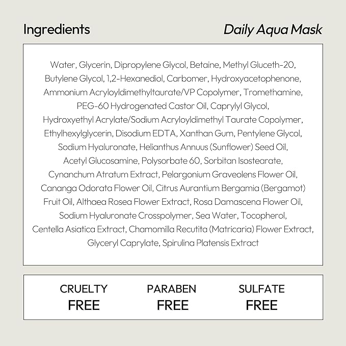 LAPCOS Aqua Sheet Mask, Hydrating Daily Face Mask with Seawater and Plankton Extract to Nourish Skin, Korean Beauty Favorite, 5-Pack-Velvo Beauty