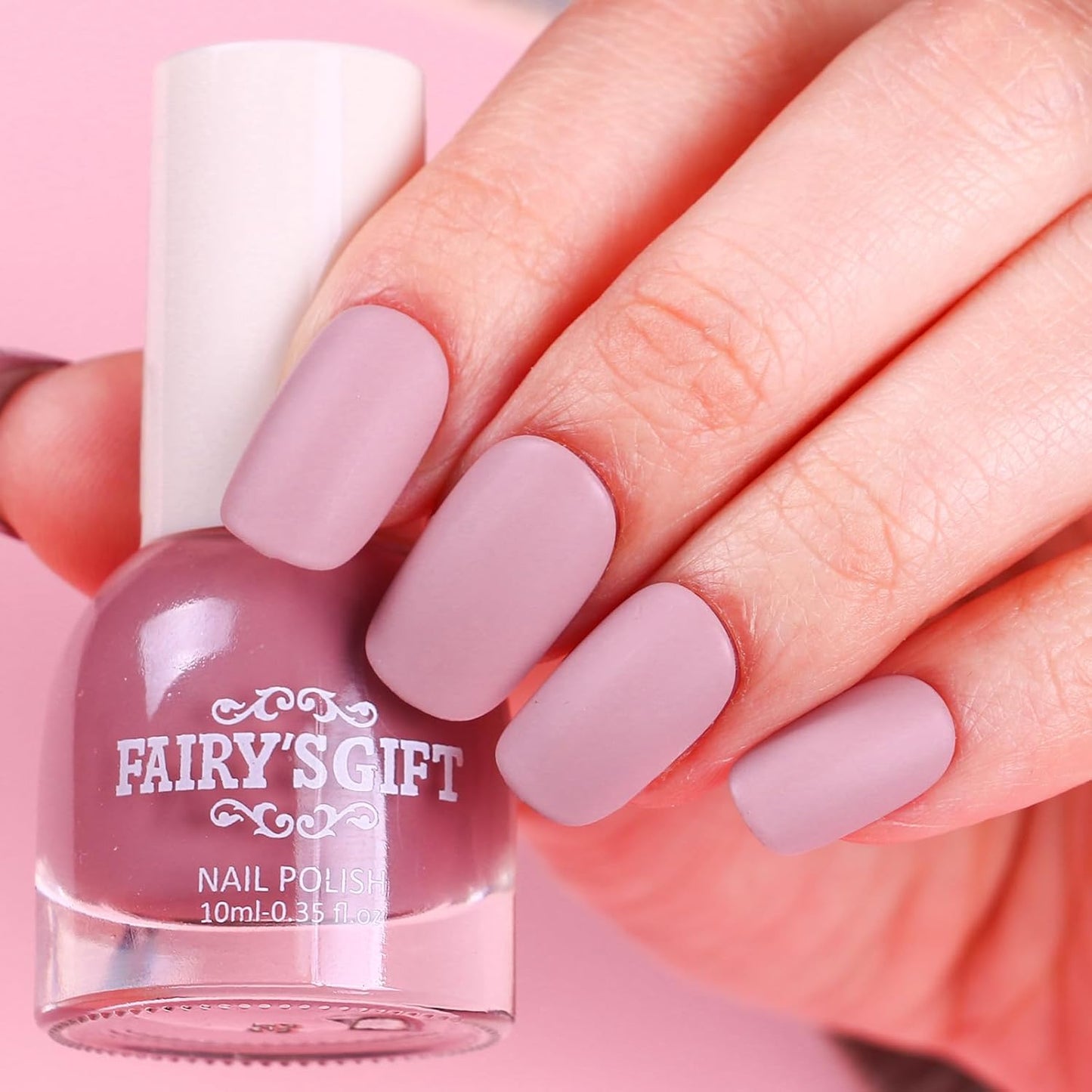 Matte Nail Polish Air Dry Nail Lacquer for Nail Art Varnish, Mist Effect Matte Finish Velvet Nail Polish, 0.35 fl oz (Deep Nude-05, 10 ML)-Velvo Beauty