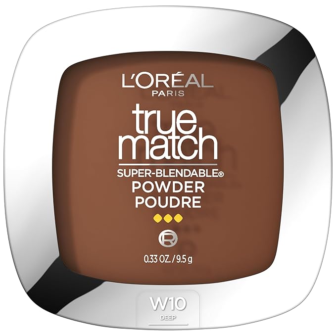 L'Oreal Paris True Match Super Blendable Oil Free Powder Foundation, W10 Deep, 0.33 oz-Velvo Beauty