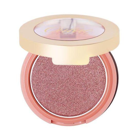 Oulac Shimmer Blush Cheek| 2 in 1 Powdery Blush & Highlighter | Pigmented&Blendable | Shape & Highlight Face| Vegan & Cruelty-Free | 4.8g F01 Love Attraction-Velvo Beauty