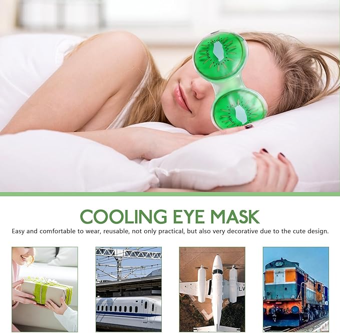 Beavorty 3pcs Sleep mask Eye mask Sleeping mask face mask Cucumbers Gel ice Cooling mask Cooling Eye Pads Eye Cooling mask Kids Cooling Masks Eye Patch Child Cold PVC-Velvo Beauty