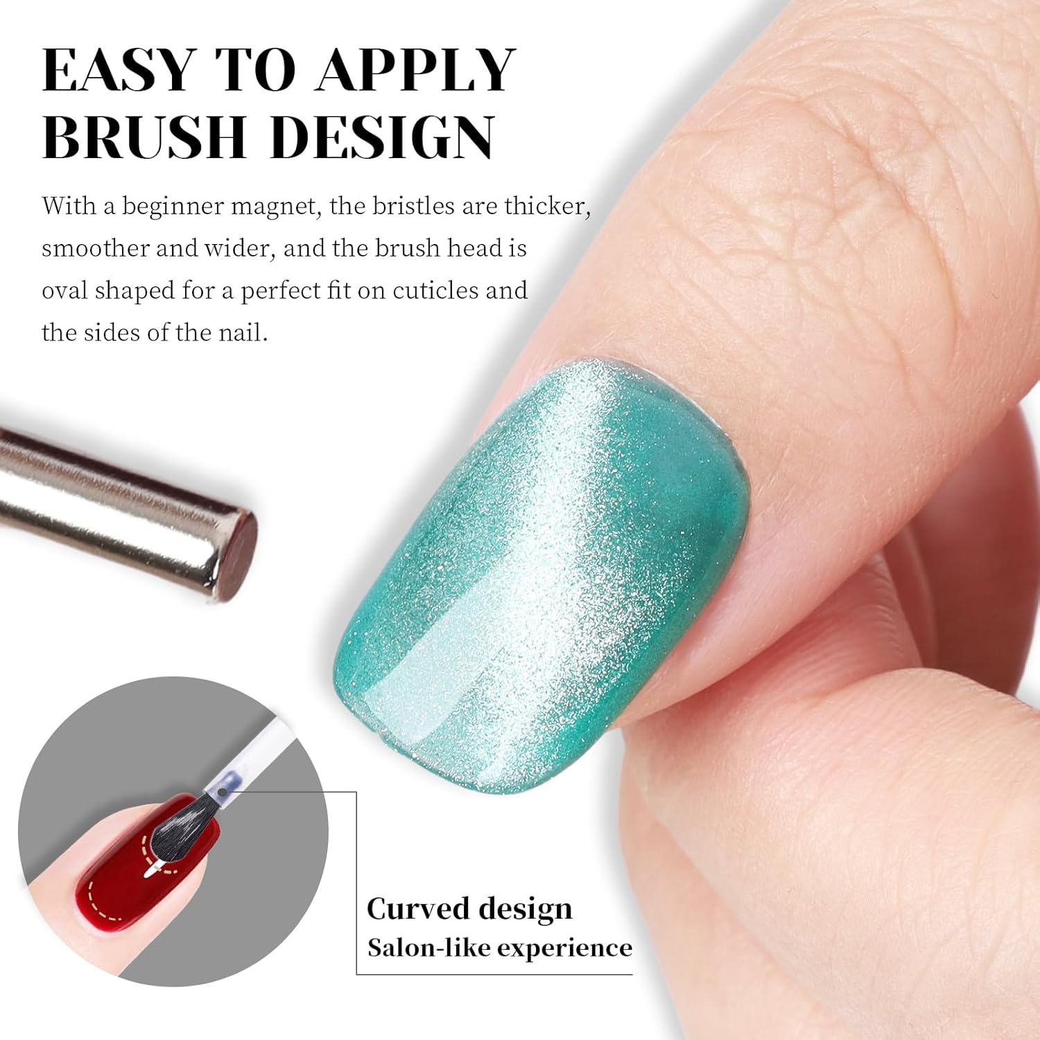 Light Blue Cat Eye Gel Nail Polish - Perfect for DIY at Home & Ideal Gift for Nail Art Lovers!-Velvo Beauty