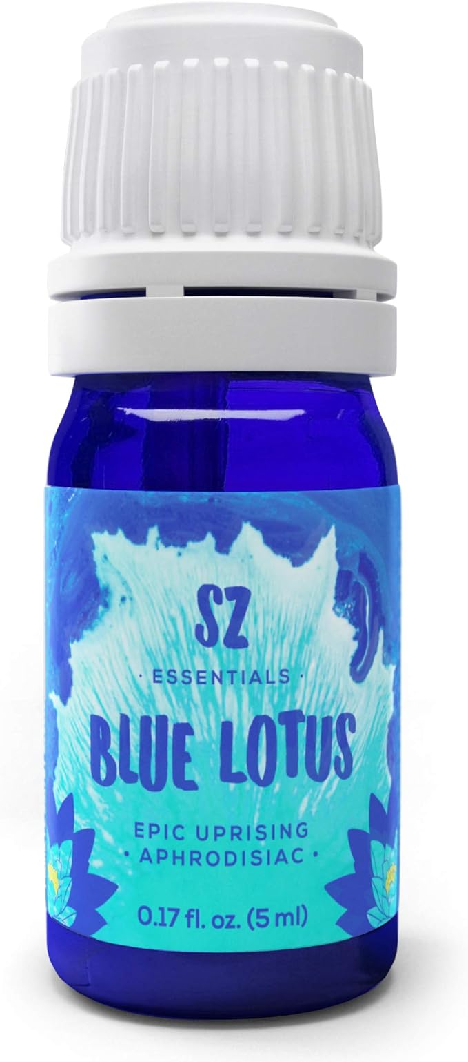 Blue Lotus Essential Oil 100% Pure, Undiluted Oil - Extracted from Nymphaea Caerulea - Rich & Sweet Scent with Fruity Overtones - Therapeutic Grade & Vegan - 0.17oz (5ml)-Velvo Beauty