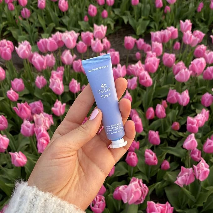 Bloomeffects - Natural Tulip Tint Lip + Cheek Balm | Cruelty-Free, Non-Toxic, Clean Beauty (Petal Pink)-Velvo Beauty