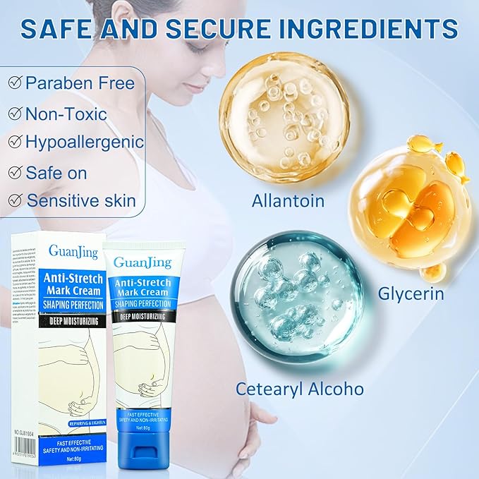 Stretch Mark Removal, Stretch Mark Cream for Pregnancy, Scar Removal Cream Deep Stretch Mark Removal, Belly Butter for Pregnant Women To Prevent And Repair Maternity Stretch Marks Scar 2.82 Oz-Velvo Beauty