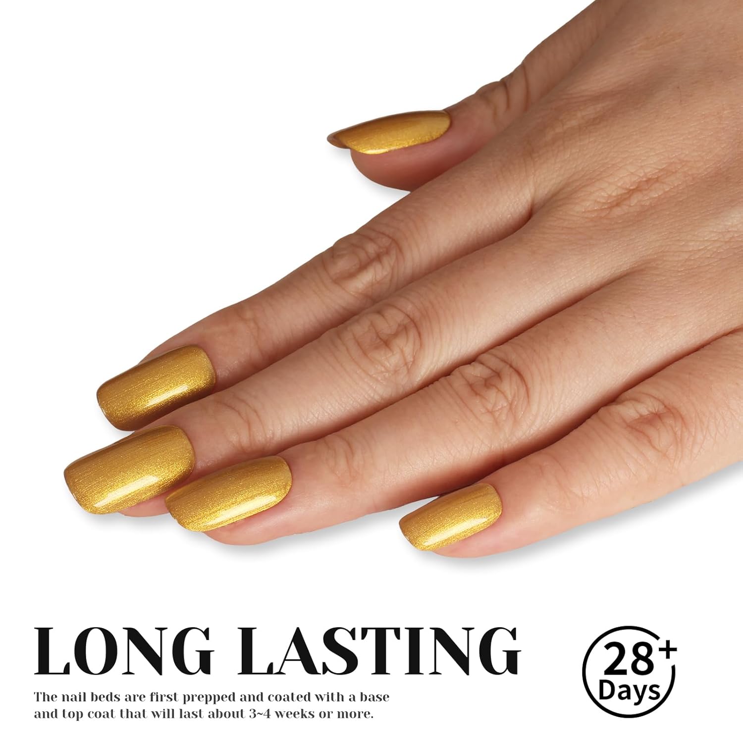 Gold Metallic Glitter Gel Polish,15ml UV/LED Soak Off Sparkly Gold Yellow Chrome Gel Nail Polish Kit for Manicure Salon or DIY Nail Art at Home,Party Holiday Color Gel Gift - GP0089-Velvo Beauty