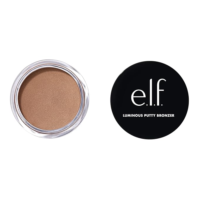 e.l.f. Luminous Putty Bronzer, Lightweight Putty-to-Powder Bronzer For A Radiant, Glowing Finish, Highly Pigmented, Vegan & Cruelty-Free, Summer Fridays-Velvo Beauty