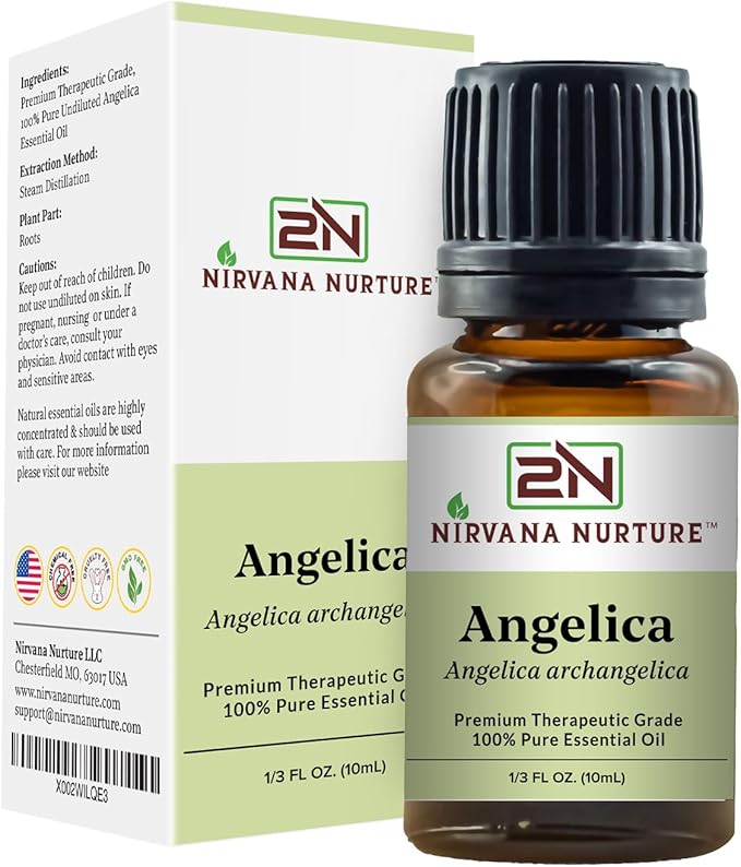 Angelica Essential Oil 100% Pure Premium Therapeutic Grade, Undiluted - Aromatherapy Diffuser for Calm and Relaxation, Skin Care, Hair Care-Velvo Beauty