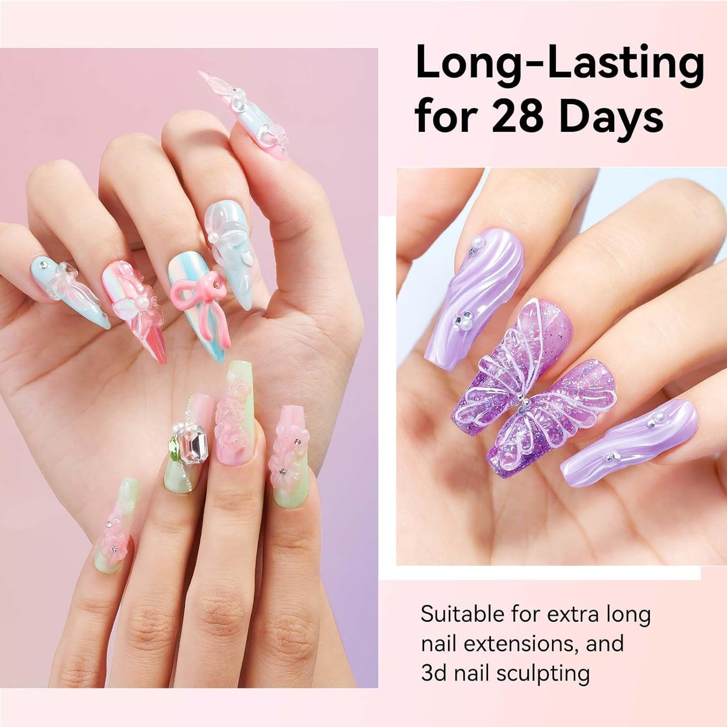 18g Solid Builder Gel for Nails 15g 3D Nail Sculpting Gel for Nail Art, Clear Non-Stick Hand For Modeling, Sculpture, Nails Extension UV/Led Manicure DIY At Hom-Velvo Beauty