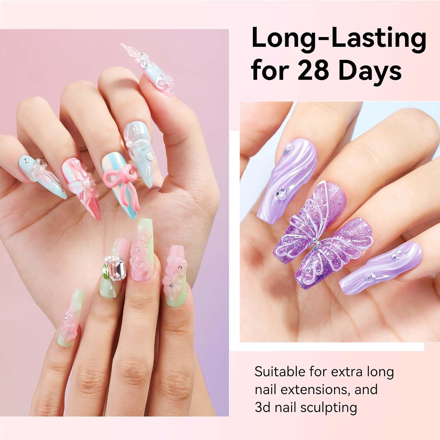 18g Solid Builder Gel for Nails 15g 3D Nail Sculpting Gel for Nail Art, Clear Non-Stick Hand For Modeling, Sculpture, Nails Extension UV/Led Manicure DIY At Hom-Velvo Beauty