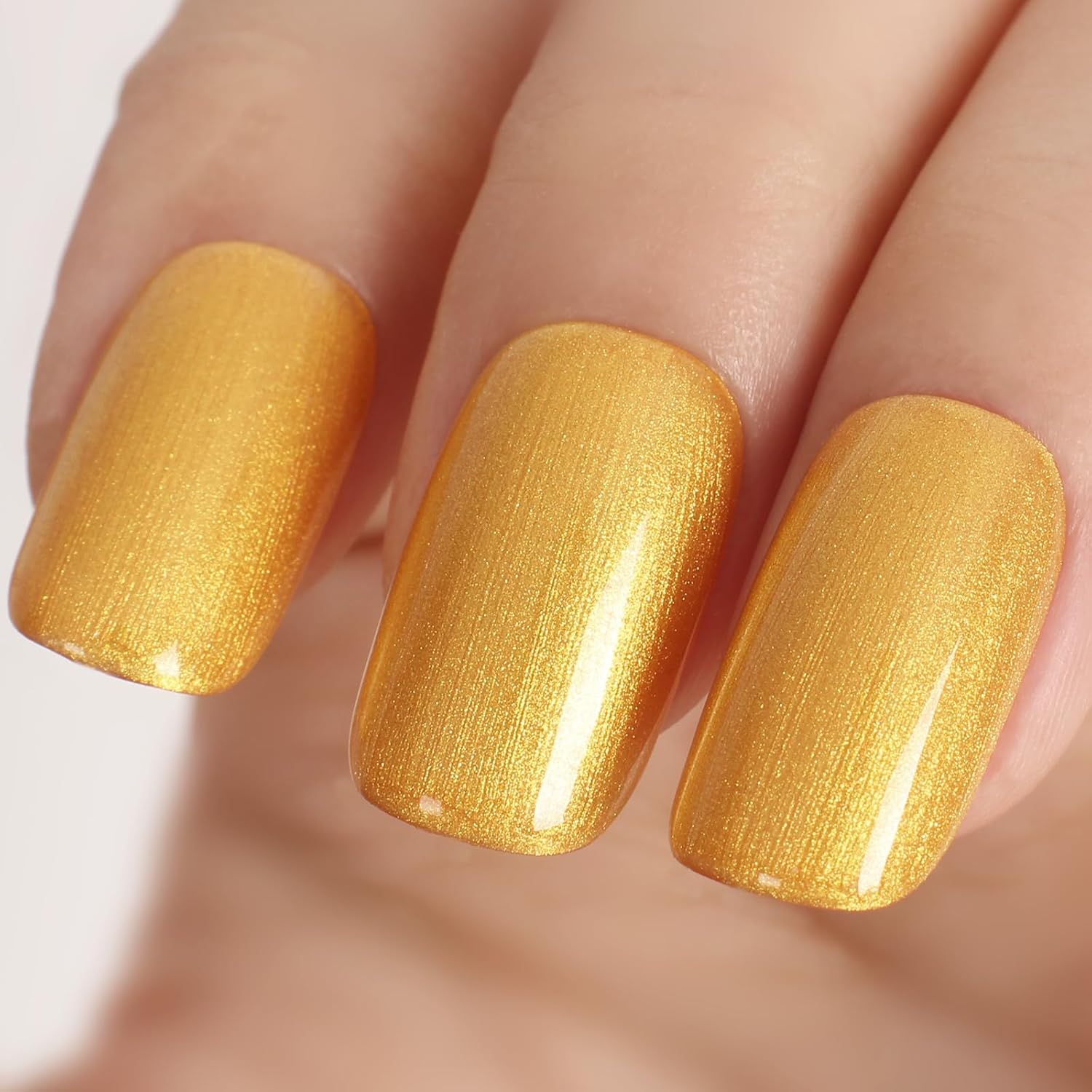 Gold Metallic Glitter Gel Polish,15ml UV/LED Soak Off Sparkly Gold Yellow Chrome Gel Nail Polish Kit for Manicure Salon or DIY Nail Art at Home,Party Holiday Color Gel Gift - GP0089-Velvo Beauty