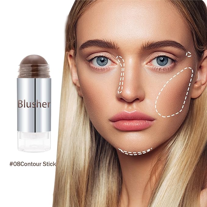 Boobeen Blush Stick Highlighter Makeup Stick Matte Contour Stick, Lightweight Cheek Blush Cream Shimmer Contouring Stick, Waterproof Multi Stick for All Skin Smooth & Natural-Velvo Beauty