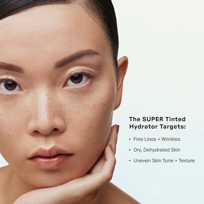 U Beauty The Super Tinted Hydrator Hyaluronic Acid Moisturizing Cream - Mega-Dose Skin Hydrator for Supple, Smooth, and Softer-Looking Skin For Up To 48 Hours - Shade 3-1.0 oz-Velvo Beauty
