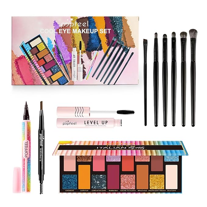 All in One Professional Makeup Kit for Women Girls Holiday Makeup Gift Sets Xmas Essential Bundle Include Eyeshadow Palette Lipstick Blush Concealer Eyeliner Mascara Brush Eyebrow Pencil-Velvo Beauty