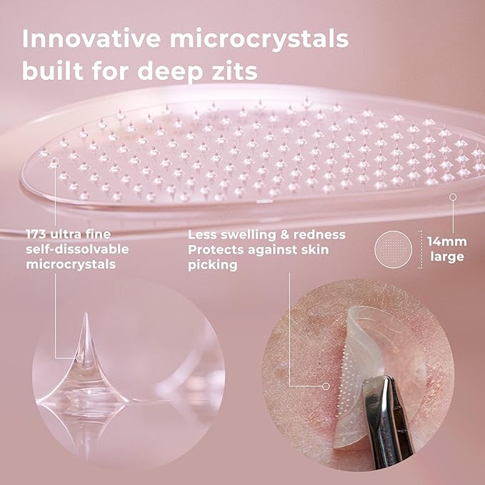 OMMA Korean Microdart Acne Patch, Cystic Acne Treatment, Micropoint Pimple Patches for Face for Early-Stage Painful Zits, Salicylic Acid & Tea Tree - 14 mm Zit Stickers (18 Count)-Velvo Beauty