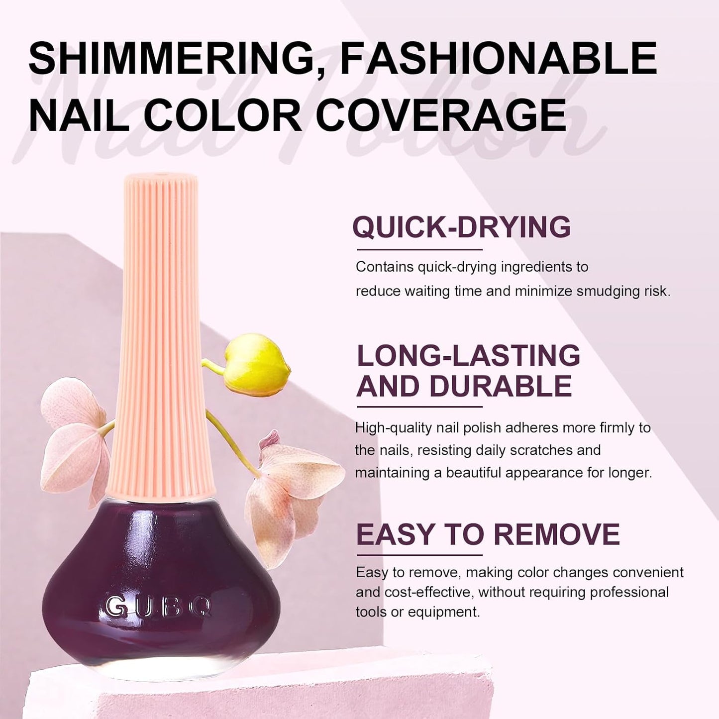 Major Dijit Deep Plum Quick Dry Regular Nail Polish - Nail Art Lacquer, 0.41 Fl Oz-Velvo Beauty