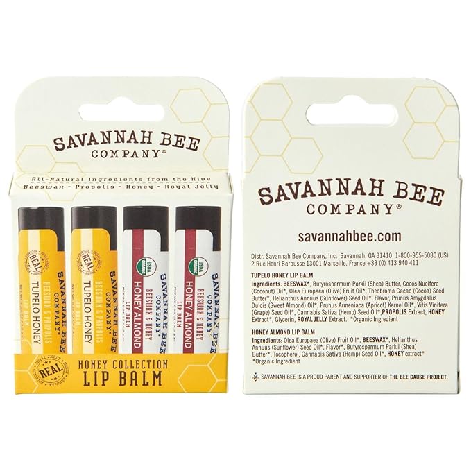 Savannah Bee Collection Lip Balm - Nourishes Dry Lips for All Day Comfort-Velvo Beauty