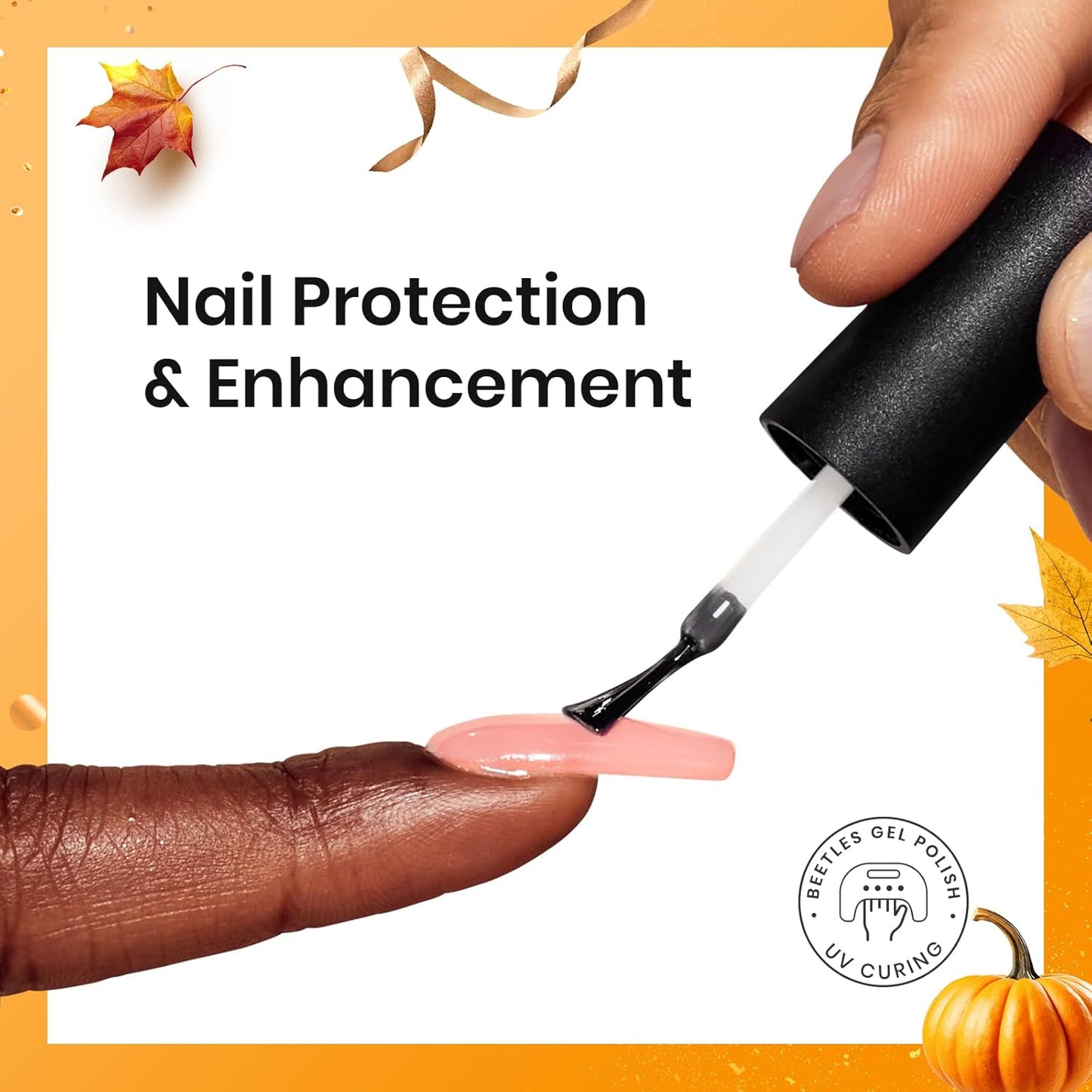 Beetles 3Pcs 15ml Builder Nail Gel with No Wipe Top Coat Gel Nail Polish and Base Coat Halloween Set for Nails Shine Finish and Long Lasting Nail Protection UV/LED Lamp Needed Gift for Women-Velvo Beauty