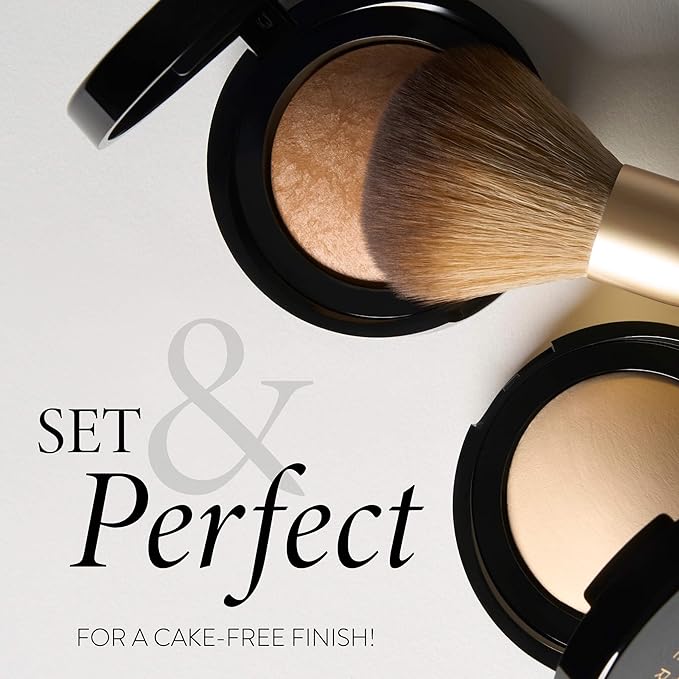 LAURA GELLER NEW YORK Setting Powder Brush - Makeup Brush for Setting - Set Face Makeup without Caking - Smooth Finish-Velvo Beauty