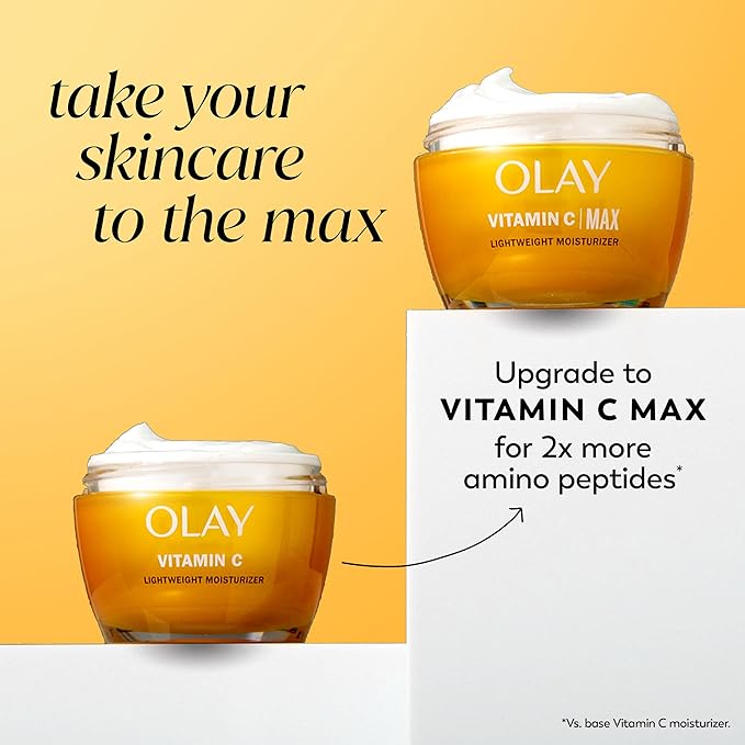 Olay Vitamin C Face Moisturizer, Brightening Cream for Women, Instant Hydration, Evens Tone, Dark Spot & Hyperpigmentation Reduction, Glowing Skin Care - Niaciniamide, Lactic Acid, 1.7 Oz-Velvo Beauty