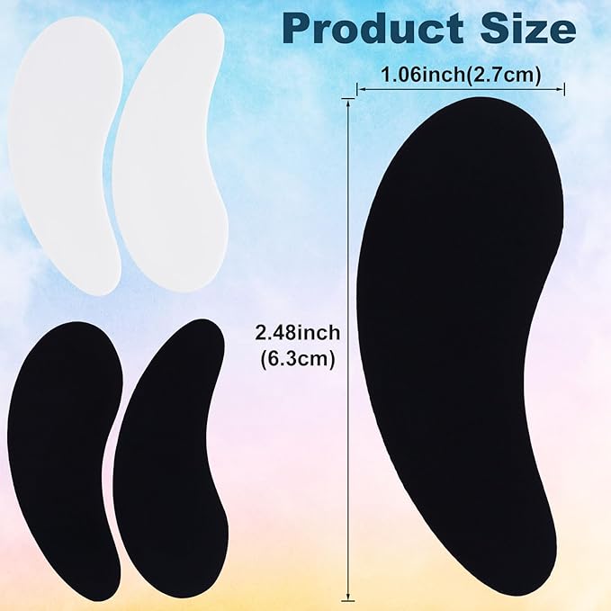 Under Eye Patches 2 Pairs, Silicone Reusable Eye Patches, Under Eye Mask for Skin Care Effect to Reduce Wrinkles and Fine Lines (Black, White)-Velvo Beauty