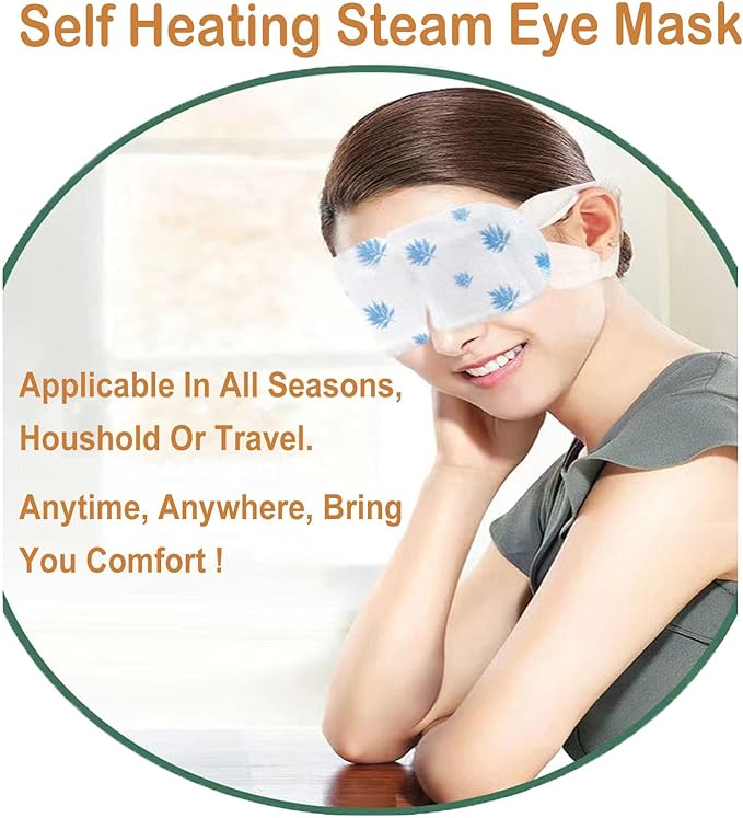 Qiai Self-Heating Steam Eye Mask 10 Packs for Better Sleep&Eye SPA|Reduce Dark Circles & Puffiness|Relief Eye Fatigue Dry&Itchy Eyes|Reduce Wrinkles|Heated Eye Mask Portable for Personal Care-Velvo Beauty
