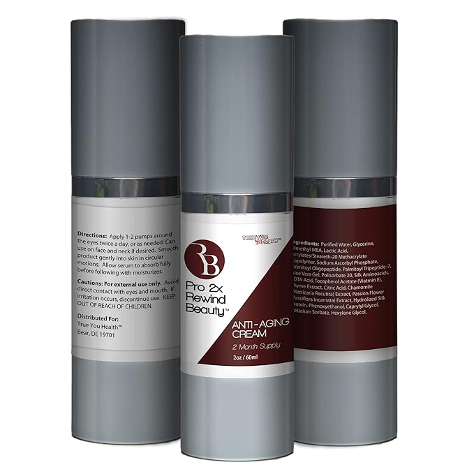 Pro 2x Rewind Beauty - Premium Anti-Aging Eye Serum - 2 Month Supply - Skin Firming Technology To Help Reduce Wrinkles Appearance & Tighten Bags Under Eyes - Diminish the Look of Dark Circles-Velvo Beauty