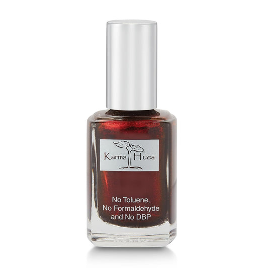 Karma Organic Nail Polish - Quick Dry Nail Lacquer, Non-Toxic, Vegan, and Cruelty-Free Nail Paint Art for Adults & Kids - No Toluene, No Formaldehyde, No DBP, and Free of TPHP (Giddy Up, 0.43 fl oz.)-Velvo Beauty