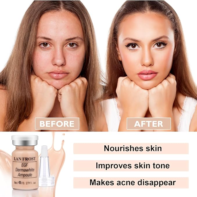 BB Facial Glow Serum Starter Kit Hyaluronic Acid Essence Foundation Skin Care Kit 0.27oz 12 Vials, Combined With Niacinamide and Peptides To Brighten Skin Tone Anti-Aging Foundation Light Rose #3-Velvo Beauty