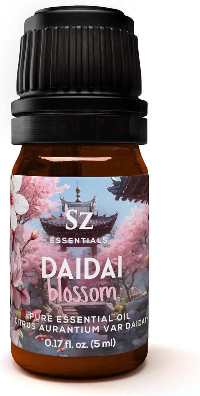 Daidai Blossom Essential Oil - 100% Pure and Undiluted Neroli-Daidai - Citrus Aurantium cv Daidai - Floral & Citrusy Scent with Oriental Overtones - Therapeutic Grade & Vegan - 0.17oz-Velvo Beauty