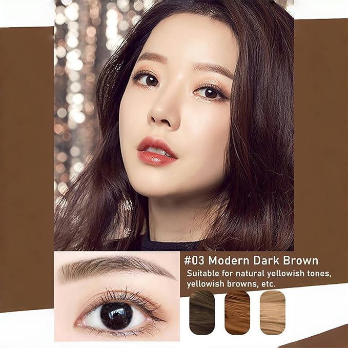 Eyebrow Pencil Dark Brown,Eyebrow Pencils for Women,Micro Brow Pencil Waterproof Smudgeproof,Ultra-Precise Tip Long-Lasting Brow Pencils for Natural Eye Brows,Built-In Spoolie Brush,03 Dark Brown.-Velvo Beauty