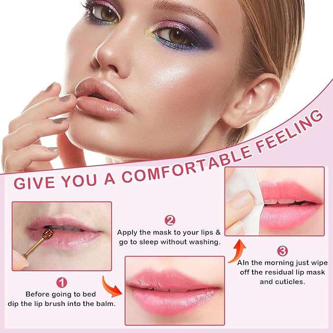 2PCS Bee Lip Balm Honey Pot Cherry Honey Lip Balm Sleeping Lip Mask Silky Hydrating Bee Lip Balm Honey Lip Mask Overnight Lip Care Products(Honey+Cherry)-Velvo Beauty