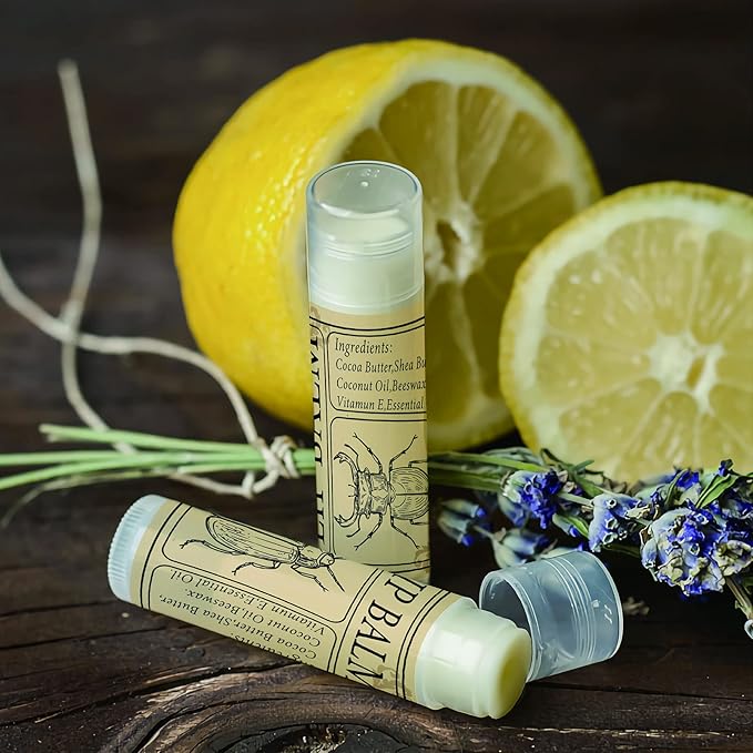 CRASPIRE Lip Balm Labels 80pcs Homemade Lip Balm Labels 2” Clear Lip Balm Labels for Tubes Printable Waterproof Lip Balm Stickers Labels for Lip Balm Handcream Candle Container（Insect-Brown）-Velvo Beauty