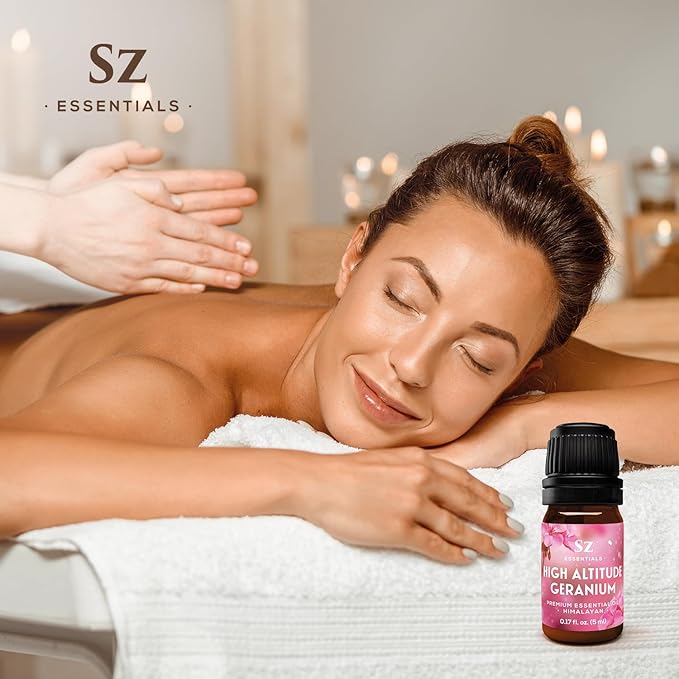 High Altitude Geranium Essential Oil – 100% Pure & Natural, Grown in The High-Altitude – Aromatherapy, Home Use – Therapeutic Grade & Vegan – 5 mL-Velvo Beauty