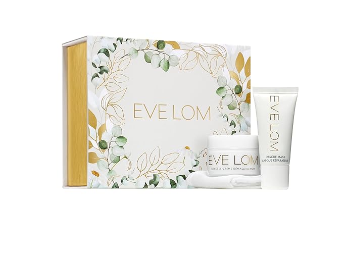 EVE LOM Skin Saviour Holiday Set - Iconic Cleanser Balm & Honey-Infused Clay Mask - Luxurious Beauty Ritual for Soft, Pure & Hydrated Skin - Botanical Skincare Essential Giftset-Velvo Beauty