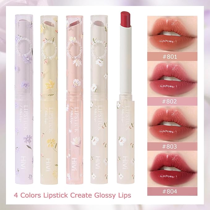 Makeup Kit for Girls, 8 Pieces Makeup Set, Include 4 Color Lipsticks and Eyeshadow, Eyebrow Pencil, Concealer, Blush Palette, Ideal Gift for Girls-Velvo Beauty