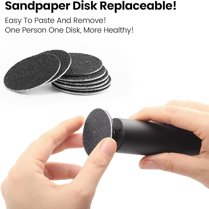 120pcs Replacement Sandpaper Refill Discs for Electric Foot File Callus Remover Tool for Men Women Dead Cracked Hard Skin (60 Grit+80 Grit)-Velvo Beauty