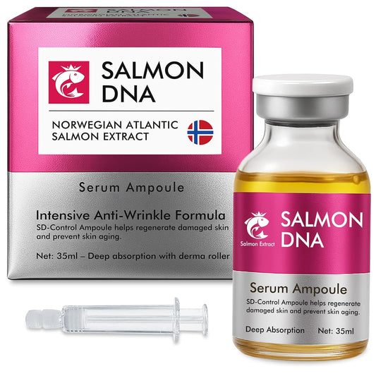 Salmon DNA Ampoule, Microneedling Serum, Anti-Wrinkle & Scar Removal for Face and Body, Salmon DNA Serum Ampoule Anti-wrinkle and Enhance Barrier Function-Velvo Beauty
