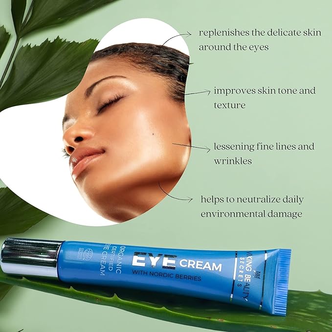 Eye Cream - Hyaluronic Acid and Nordic Berry Infused Eye Cream - Under Eye Cream for Reducing Dark Circles and Fine Lines - Hydrating Eye Cream for Daily Use-Velvo Beauty