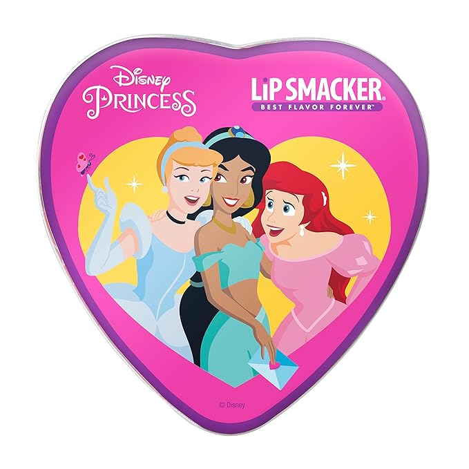 Lip Smacker Valentine's Day Collection Disney Princess Lip Balm Tin (Pack of 2)-Velvo Beauty