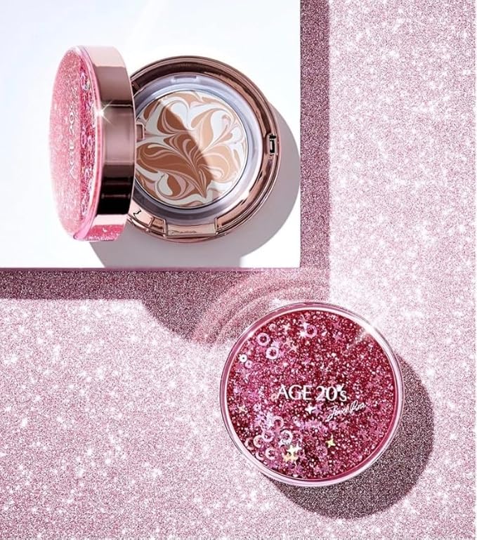 AGE 20's Shining Drop Edition Jericho Rose Essence Pink Pact Pink Latte No.21 Makeup Foundation 1 Refil-Velvo Beauty