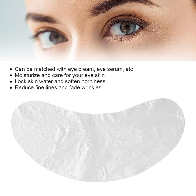 100pcs Under Eye Patches, Disposable DIY Eye Paper, Disposable Eye Skin Care Pads Promote Absorption Water Locking Beauty Salon Eye Sheet for Moisturizing Beauty Makeup Tools-Velvo Beauty