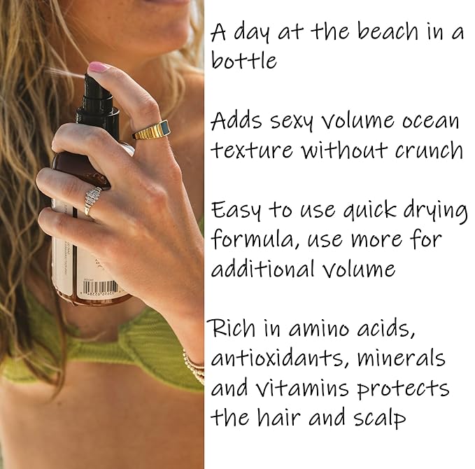 Sea Salt Hair Volumizing Spray Adds Texture, Volume, UV Protection, Beach Wave Finish I For All Hair Types (8.5 fl. oz./250ml)-Velvo Beauty