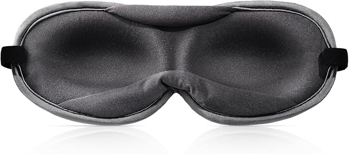 Slim 3D Sleep Mask for Side Sleepers, Blackout Sleeping Mask for Men, Women & Girls, Zero Eye Pressure, Ultra Soft Eye Masks for Sleeping, Perfect for Travel, Nap, Meditation, Airplane (Gray)-Velvo Beauty