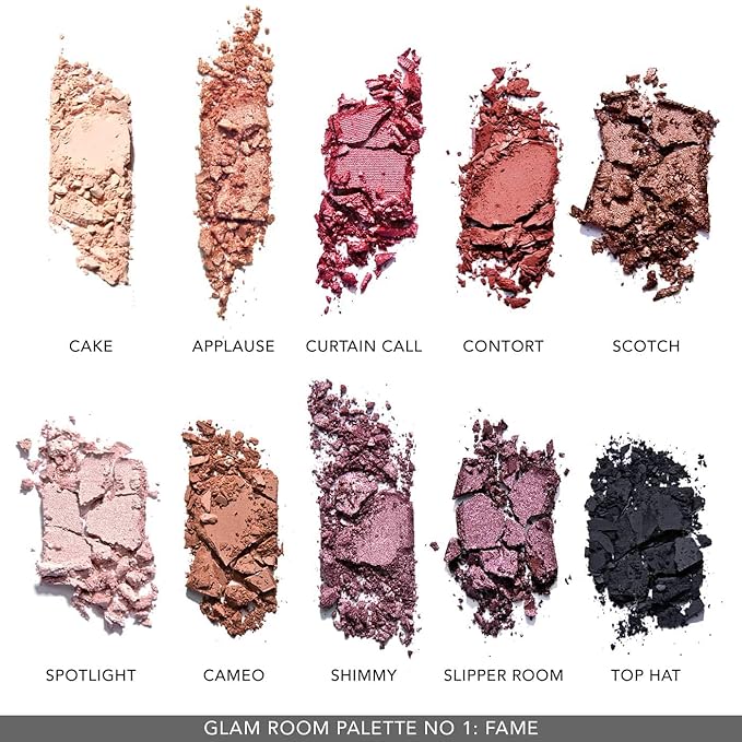 Haus Laboratories By Lady Gaga: GLAM ROOM PALETTE NO. 1: FAME | 10-Shade Eyeshadow Palette, Blendable & Buildable Eye Makeup with Pigmented Matte, Metallic, Shimmer, and Sparkle Finishes (Pack of 3)-Velvo Beauty