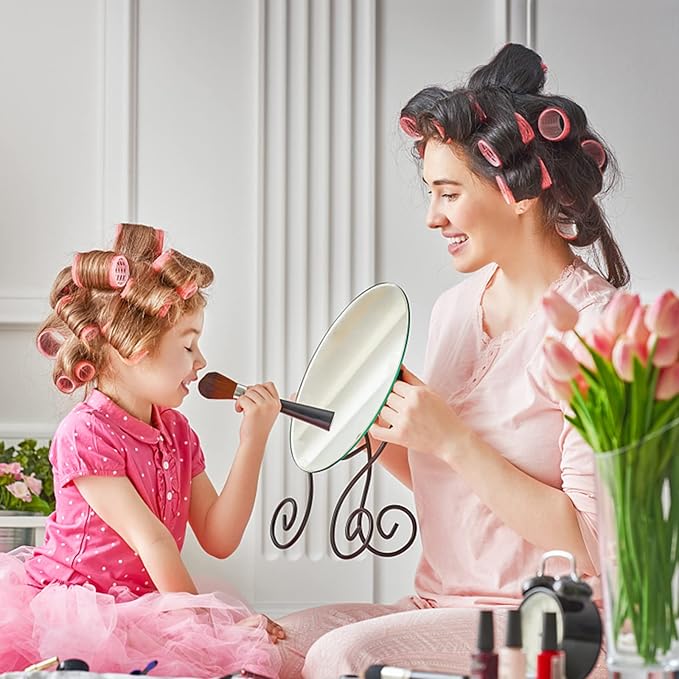 Big Self-Grip Hair Rollers with Stainless Steel Duckbill Clips for Long, Medium Hair and Volume-Velvo Beauty