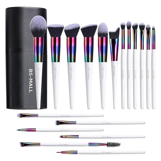 BS-MALL Makeup Brushes Makeup Tools Kit Premium Synthetic Powder Foundation Contour Concealers Lip Brushes Set 18 Pcs-Velvo Beauty