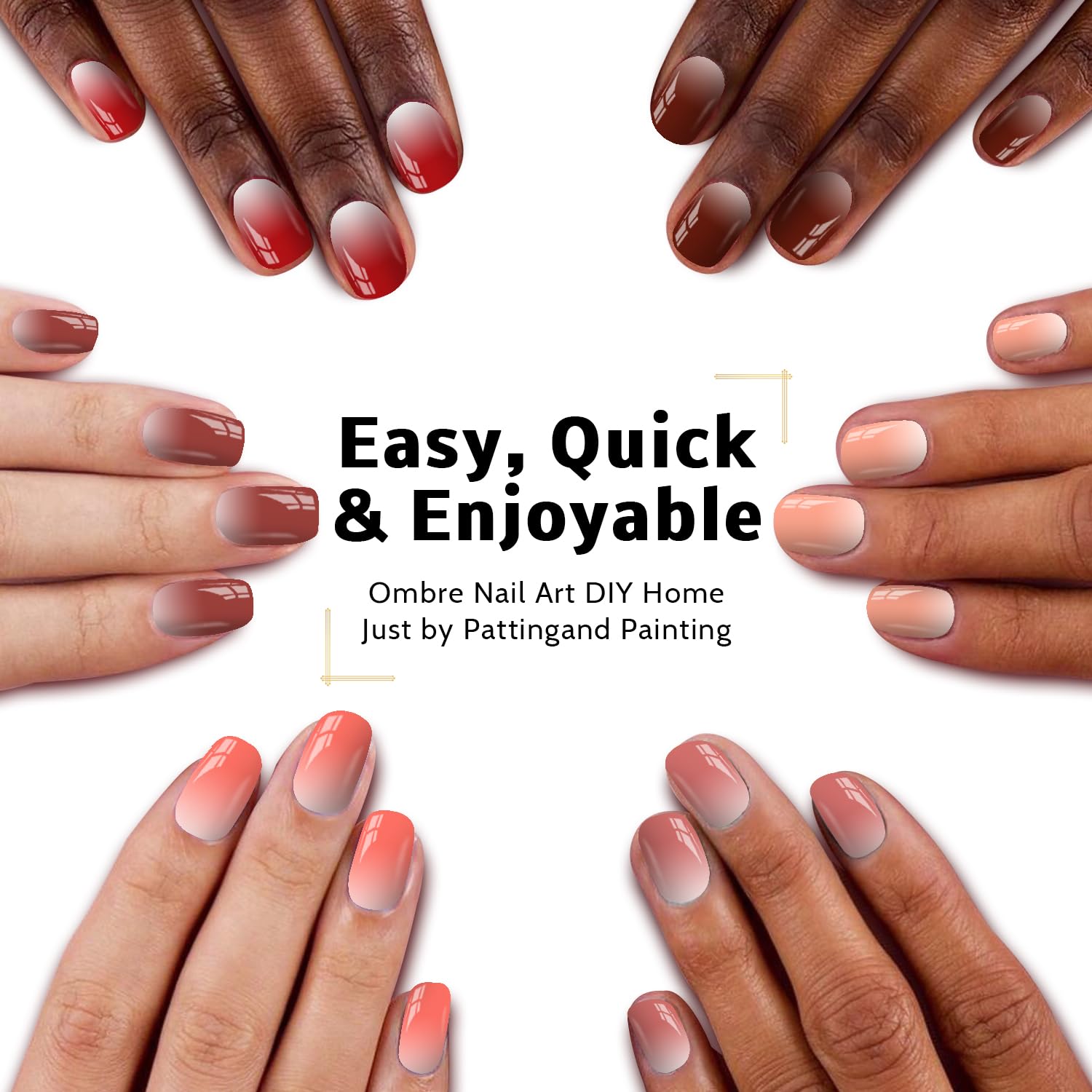 Sponge Pat Paint Nail Gel, 9 Colors Ombre Nails Gradient Gel Nail Blush Blooming Aura Nails Drawing Stripper Floral Painting Nail Art, No Wipe, UV/LED Curing (9 Colors E)-Velvo Beauty