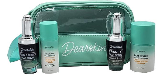 Radiant Glowing Skincare Gift Set: Unveil Your Radiance with the Power of Double Retinol Vitamin C Serum Tanex Dear Serum and Dear Water Gel Cream!-Velvo Beauty